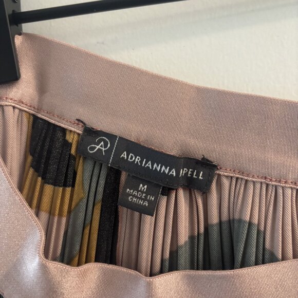 Adrianna Papell Pink Pleat High Waisted Midi Skirt | Never worn | Medium - Picture 4 of 6